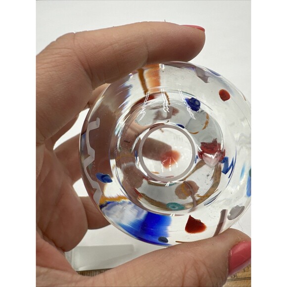 Unique Contemporary Abstract Art Glass Perfume Bottle, Hand-Made, Signed, 1996 - Picture 7 of 7